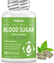 Blood Sugar Supplement - Advanced Formula with Bitter Melon, Ashwagandha, Cinnam - £38.31 GBP