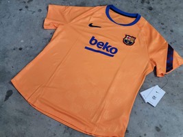 Nike Barcelona Orange/Blue Crew Neck Soccer Jersey Women size XL - $45.82