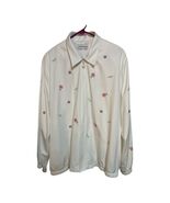 Alfred Dunner Women’s Size 20 Cream Floral Embroidered Half-Zip Jacket - $23.40