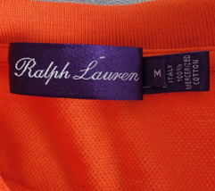 Ralph Lauren Purple Label Polo Shirt Size M Orange Italy - £42.63 GBP