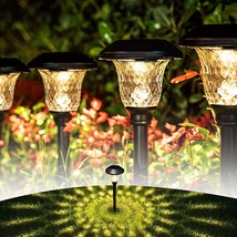 Solar Garden Lights 8 Pack, Super Bright Solar Pathway Lights, Glass Sta... - $84.99