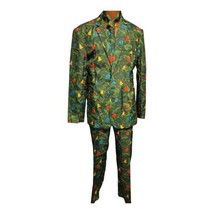 Suitmeister Christmas 4 PC Suit Mens Large Pants XL Jacket Tie Suspenders  - £31.33 GBP