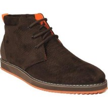 Mens Tayno Modern Chukka Boot Micro Suede Soft Comfortable Cushion Troupe Brown image 2