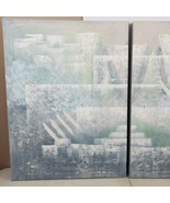 Lee Reynolds Abstract Original Paintings Set of 2 Textured - £441.85 GBP