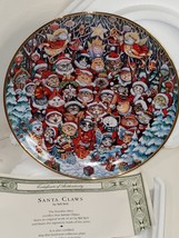Santa Claws by Bill Bell Limited Edition Franklin Mint Heirloom Cat Plat... - $14.87