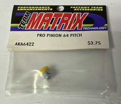 TEAM MATRIX INT AKA6422 Pro Pinion 64 Pitch 22T Integy RC Radio Control ... - $4.99