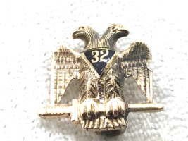 10k 32nd Degree Masonic Pin Circa 1910 Enamelled - $83.96