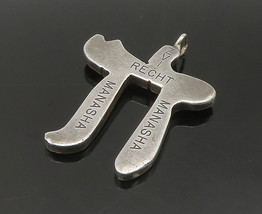 ZUI RECHT 925 Sterling Silver - Vintage Chai Hebrew Heavy Pendant - PT17938 - £104.65 GBP