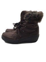 SPRING STEP  Alpi-Tex Grey/Black Booties with Faux Fur Collar Size 9 - $27.72