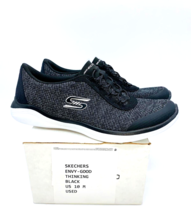 Skechers Women Envy Good Thinking Bungee Slip-On Sneaker -BLACK, US 10M *used* - £20.31 GBP