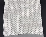 Pottery Barn Kids Baby Blanket Knit Gray White Single Layer PBK - $21.99