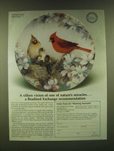 1990 The Bradford Exchange Morning Serenade Plate Ad - A silken vision - £14.82 GBP