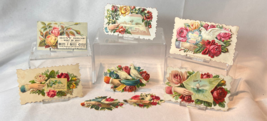 Victorian Die Cut Cards Dance Visiting Calling Trade Floral Birds Scenes - £23.70 GBP