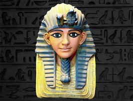 King Tutankhamun Pharos handmade mask ,handpainted Tutankhamun stone bust statue - £155.49 GBP