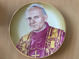 vintage JWX Bavaria west Germany plate pope wall hanger plate free shipment - £34.76 GBP