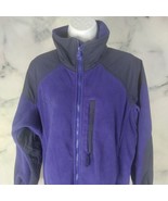 Columbia Fleece mixed full zip up jacket woman&#39;s size Small purple and b... - $441.60 MXN