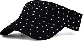 Sparkle Glitter Summer Rhinestone UPF 50 Visor Bling Visor Ladies Visor ... - £24.90 GBP