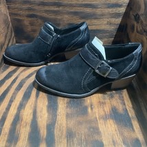 Earth Origins Booties Women 8M Ankle Oakland Eddie Distressed Suede Black - $438.21 MXN