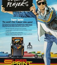 Super Sprint Arcade Flyer Art Original 1986 Video Game Auto Racing Promo Artwork - £34.18 GBP