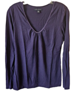 Banana Republic Womens Shirt Med Purple Rayon Blend Long Sleeved Front G... - £7.81 GBP