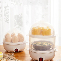 Electric Egg Boileer Double Layers Egg Cooker Mini Steamer Breakfast Mac... - $11.90