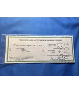 1939 CLEVELAND &amp; PITTSBURGH RAILROAD CO. IRVING TRUST CO. NEW YORK NY CHECK - $19.78