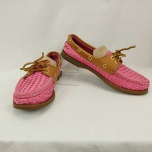 Womens sz 7 M Sperry Top-Sider Audrey Woven Leather Loafer Boat Shoes Pi... - £22.86 GBP