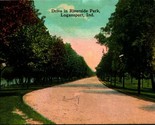 Drive in Riverside Park Logansport Indiana IN UNP 1910s DB Postcard B9 - $2.92