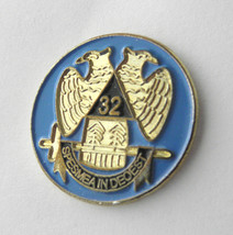 Free Mason Scottish Rite Masons 32ND Degree Double Eagle Lapel Pin Badge 3/4 &quot; - £4.19 GBP