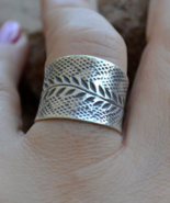 Wide Boho ring, Wide silver ring, sterling silver ring, tribal, ethnic (... - £31.16 GBP