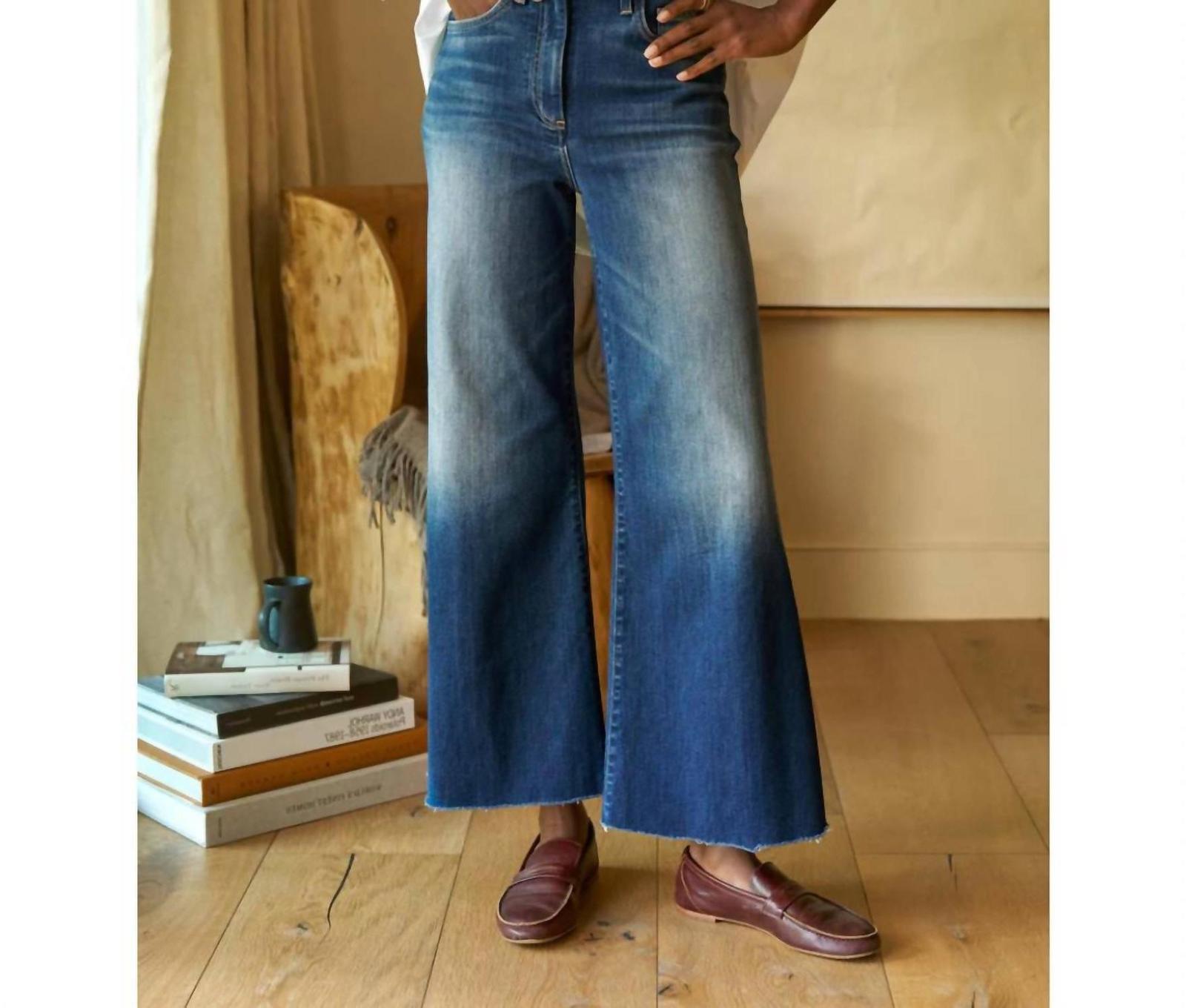 Frank &amp; Eileen Galway Wide Leg Denim Blue Wash - $170.00