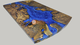 Custom Made Epoxy Resin Dining Table, Mid Century Modern Arts Living Roo... - $155.81+
