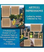 TURTLE PLAYGROUND ADVENTURE Personalized Wall Art or Scrapbook Set - $473.86 MXN