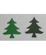 SHORT CHRISTMAS TREE 1&quot; Punch Set Lot of 36 punch-outs Cutouts U-Pick - $12.29 CAD