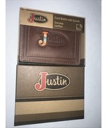 NEW Justin Card Wallet w/ Gusset – Genuine Leather – RFID NIB - $24.26