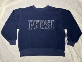 Vintage 1990s Pepsi “NOTHING ELSE IS A PEPSI” Sweatshirt size Large Blue - $15.00