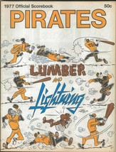 ORIGINAL Vintage 1977 Pittsburgh Pirates vs LA Dodgers Program Unscored - £15.57 GBP