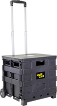 Quik Cart Sport Collapsible Rolling Crate on Wheels for Teachers Tote Ba... - $50.85