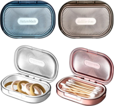Small storage containers for organizing travel 3.9&quot; x 2.7&quot; clear plastic 4 pack - £9.65 GBP