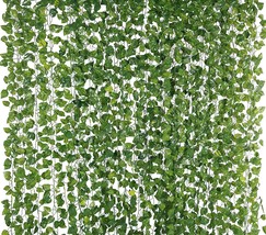 Yatim 78-Ft 12 Pack Artificial Ivy Vines Leaf Garland Plants Home Kitchen Garden - £31.11 GBP