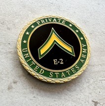 UNITED STATES ARMY -  Rank PRIVATE E-2 Challenge Coin - £11.83 GBP