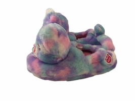 Build a bear Girls Plush Kitty Cat Rainbow Slipper House Bed Slippers (9-10) - £6.30 GBP