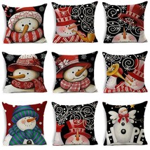Smiling Snowman Holiday Pillow Covers - $10.65