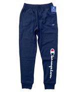 Champion Mens Navy Blue Powerblend Big Logo Soft Fleece Jogger Sweatpants - $24.94