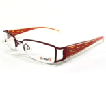 Crush Petite Eyeglasses Frames 850030 50 Red Orange Half Rim 48-19-130 - £29.39 GBP