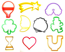 Lucky Charms Marshmallow Shapes Set Of 10 Cookie Cutters USA PR1102 - £15.72 GBP