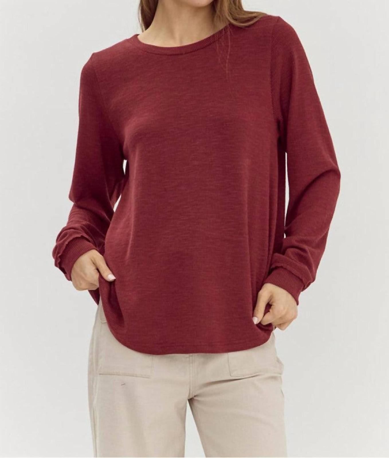 Jodifl I Would Imagine Top Burgundy - $34.00