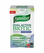 Benefiber Dual Action Biotic Plus Stress Relief Mixed Berry, 18 Count St... - $372.72 MXN