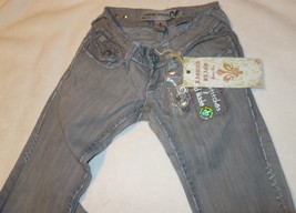 Laguna Beach Jeans Long Beach Straight Leg pants Fleur De Lis sz 24 new - £58.64 GBP