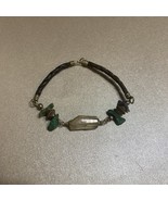 Vintage Natural Crystal Stone Bracelet Turquoise Color Too 6” Long Some ... - $27.15 CAD